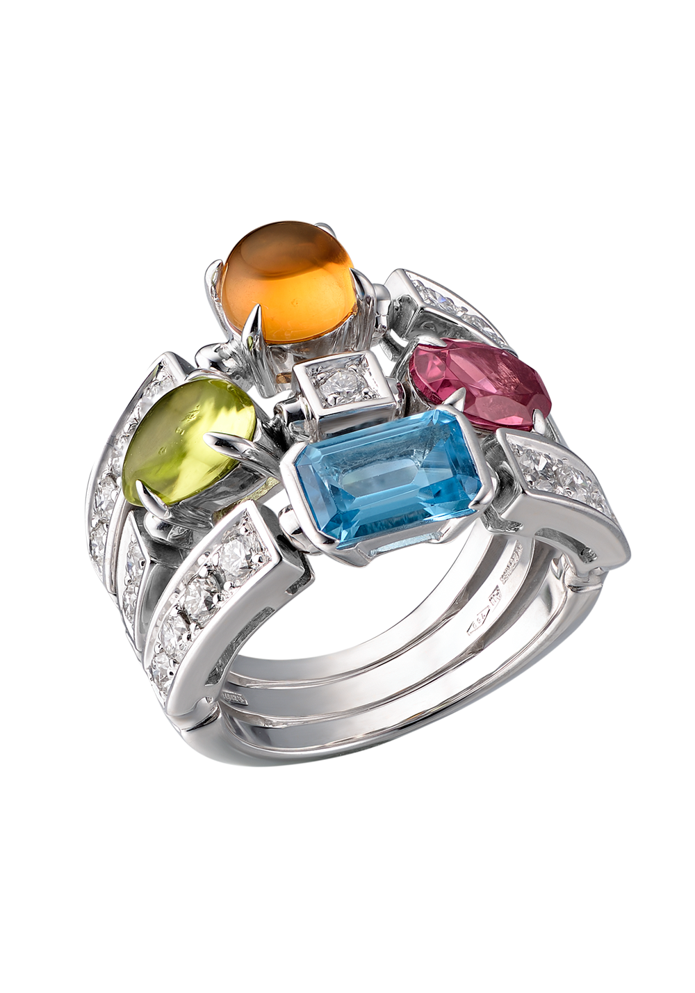 Bvlgari Кольцо Bvlgari Allegra Color Collection 3-Band Ring AN852714 AN852714
