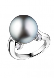 Mikimoto Кольцо Mikimoto Black South Sea Pearl 14.5 mm Classic Ring 