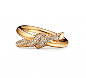 Tiffany & Co Кольцо Tiffany & Co Knot Double Row in Yellow Gold with Diamonds 69346626 69346626