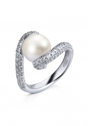 Mikimoto Кольцо Desmos White Gold Diamonds Ring PRE 482 NDW