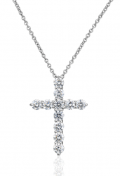 Tiffany & Co Крест Platinum Cross LARGE 1.71 ct Pendant 