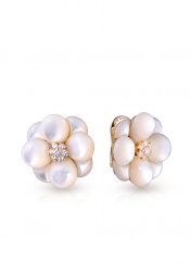Van Cleef & Arpels Серьги Sensations Vintage Mother Of Pearl Flowers Earrings 