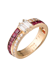 Van Cleef & Arpels Кольцо Van Cleef & Arpels Heritage Cintage Ruby & Diamonds 