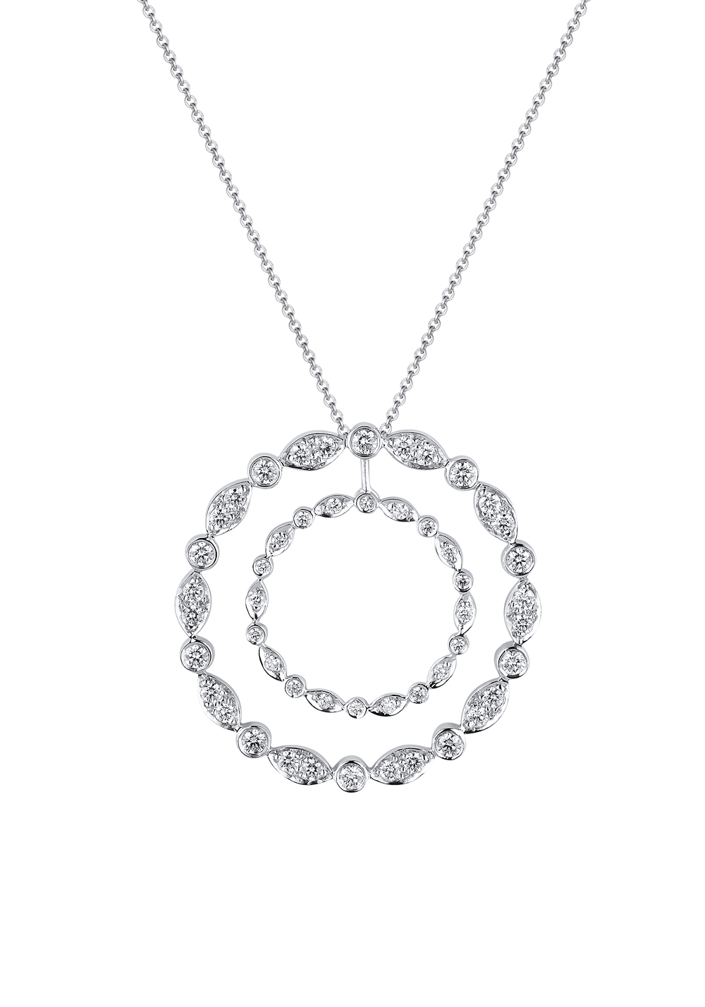 Tiffany & Co Подвеска Diamond Double Swing Platinum Pendant 