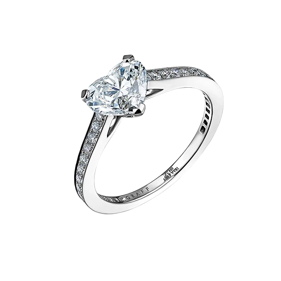 Graff Кольцо Graff 1,00 ct E/VS1 Heartshape Diamond Flame GR GR