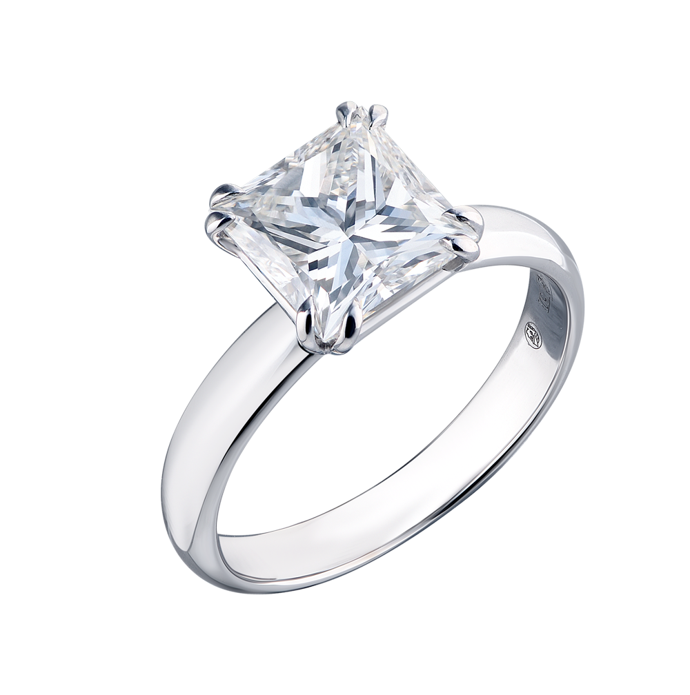 Chatila Кольцо Chatila 2.12 ct H/VS1 Square Cut Diamond & White Gold 