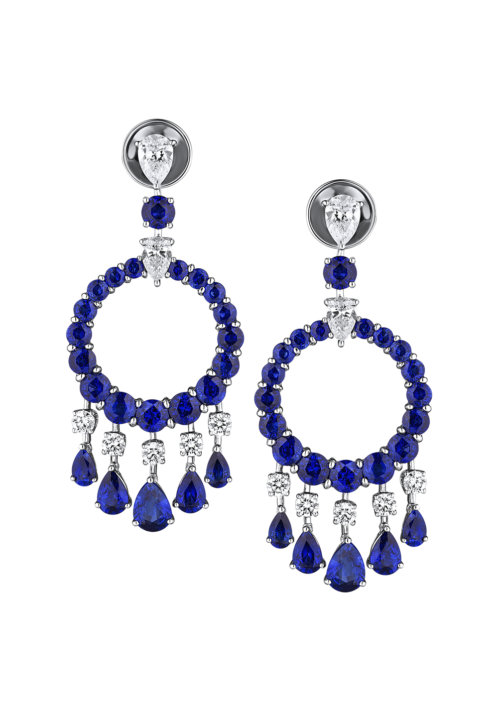 Graff Серьги Sapphire and Diamonds Gypsy Earrings GE