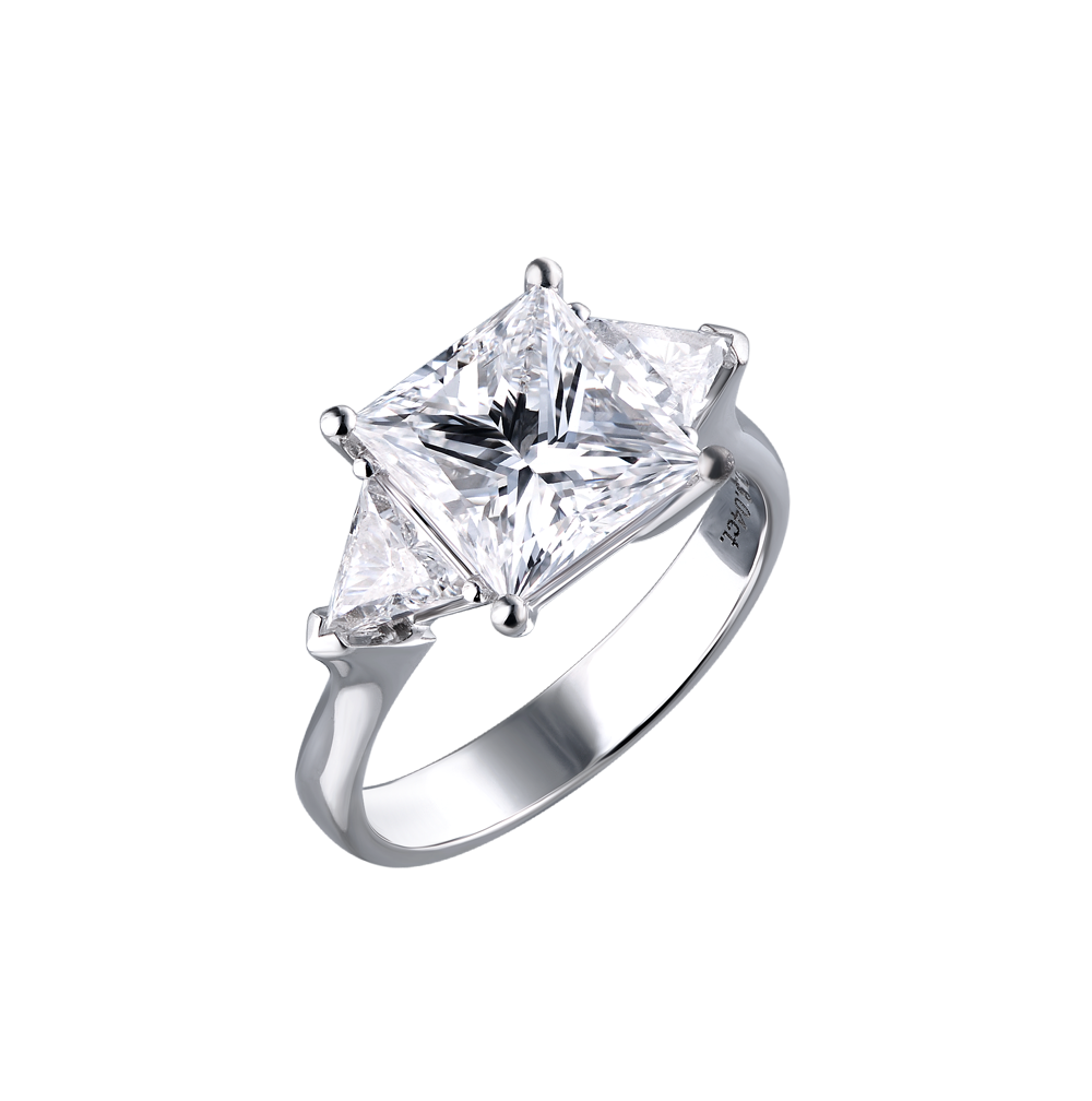 GIA Кольцо GIA 3,04 ct F/VVS2 Princess Cut diamond 