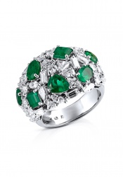 Ralfdiamonds Кольцо Emerald and Diamonds White Gold Ring 