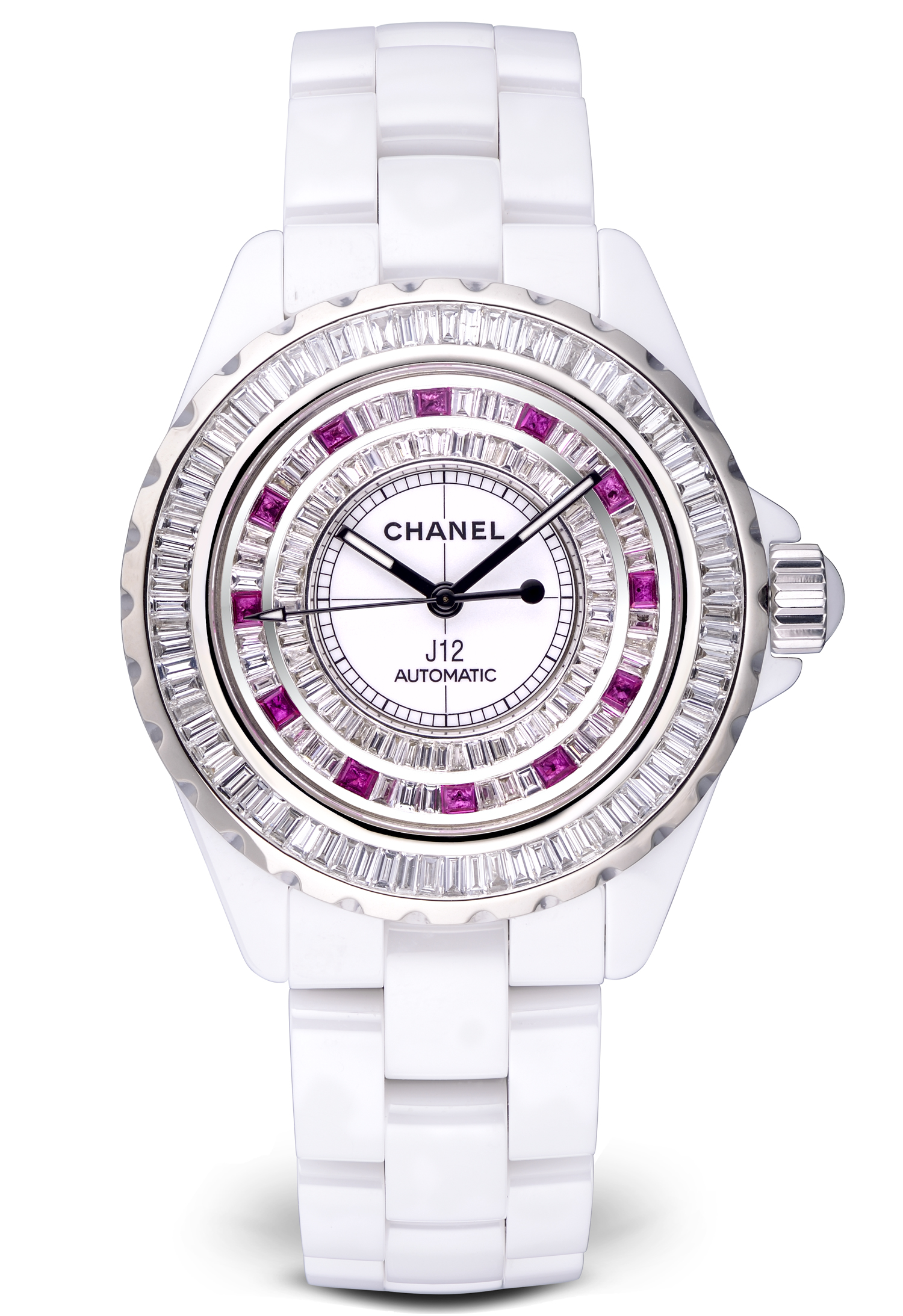 Chanel J12 38mm White Ceramic Automatic Diamond Bezel Diamond 