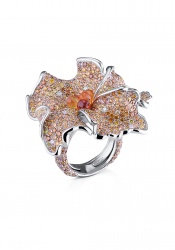 Palmiero Jewellery Design Кольцо Diamonds Sapphires Flower Ring 