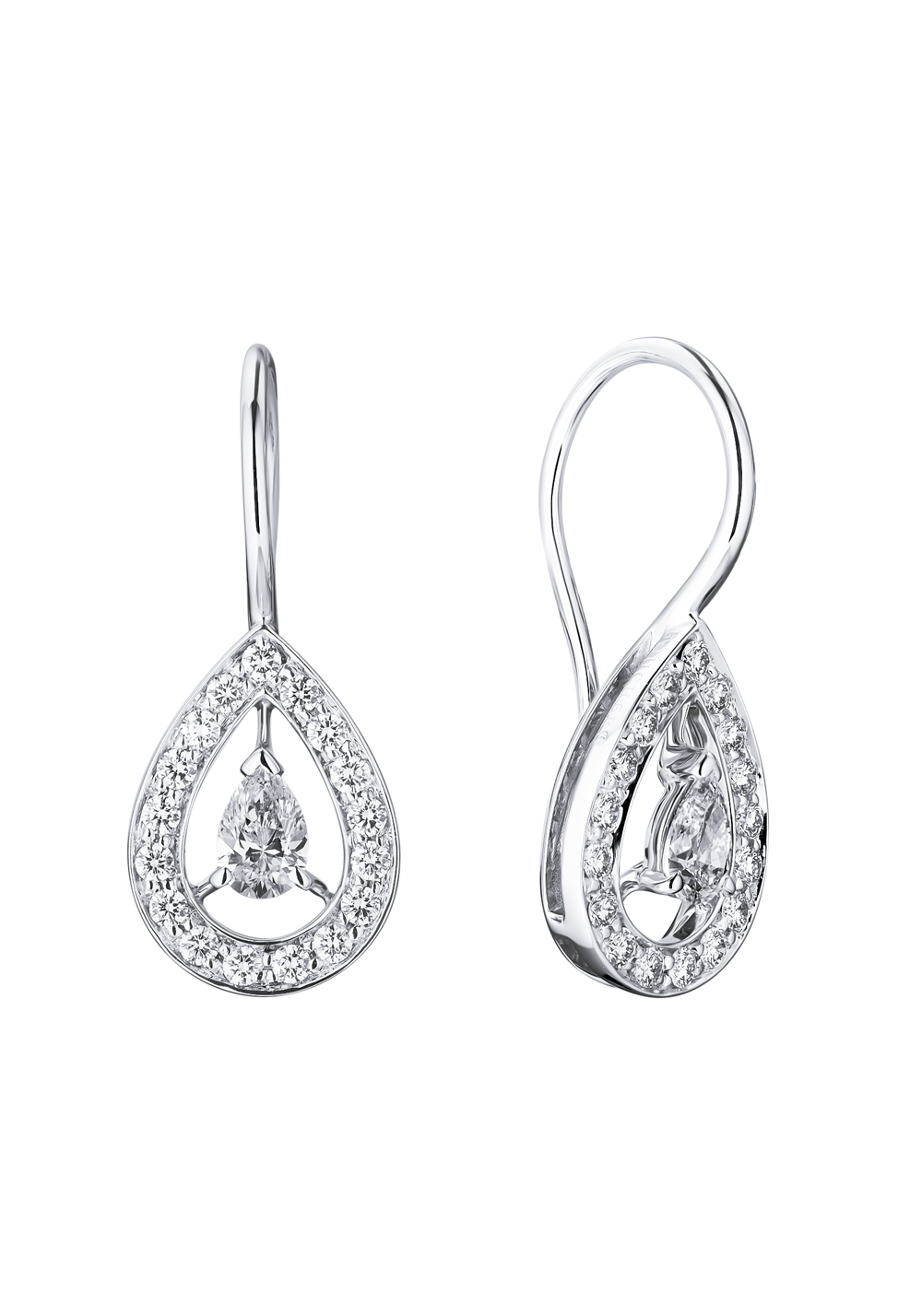 Boucheron Серьги Ava White Gold Diamonds Earrings JC00376