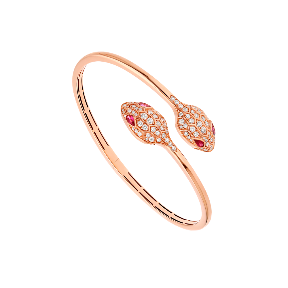 Bvlgari Браслет Bvlgari Serpenti Seduttori Rose Gold Rubellite & Diamonds 356504 356504