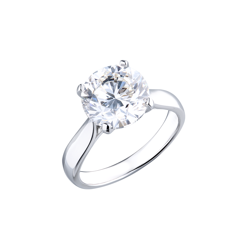 Без бренда Кольцо No name 4,01 ct H/VS1 Round Diamond 