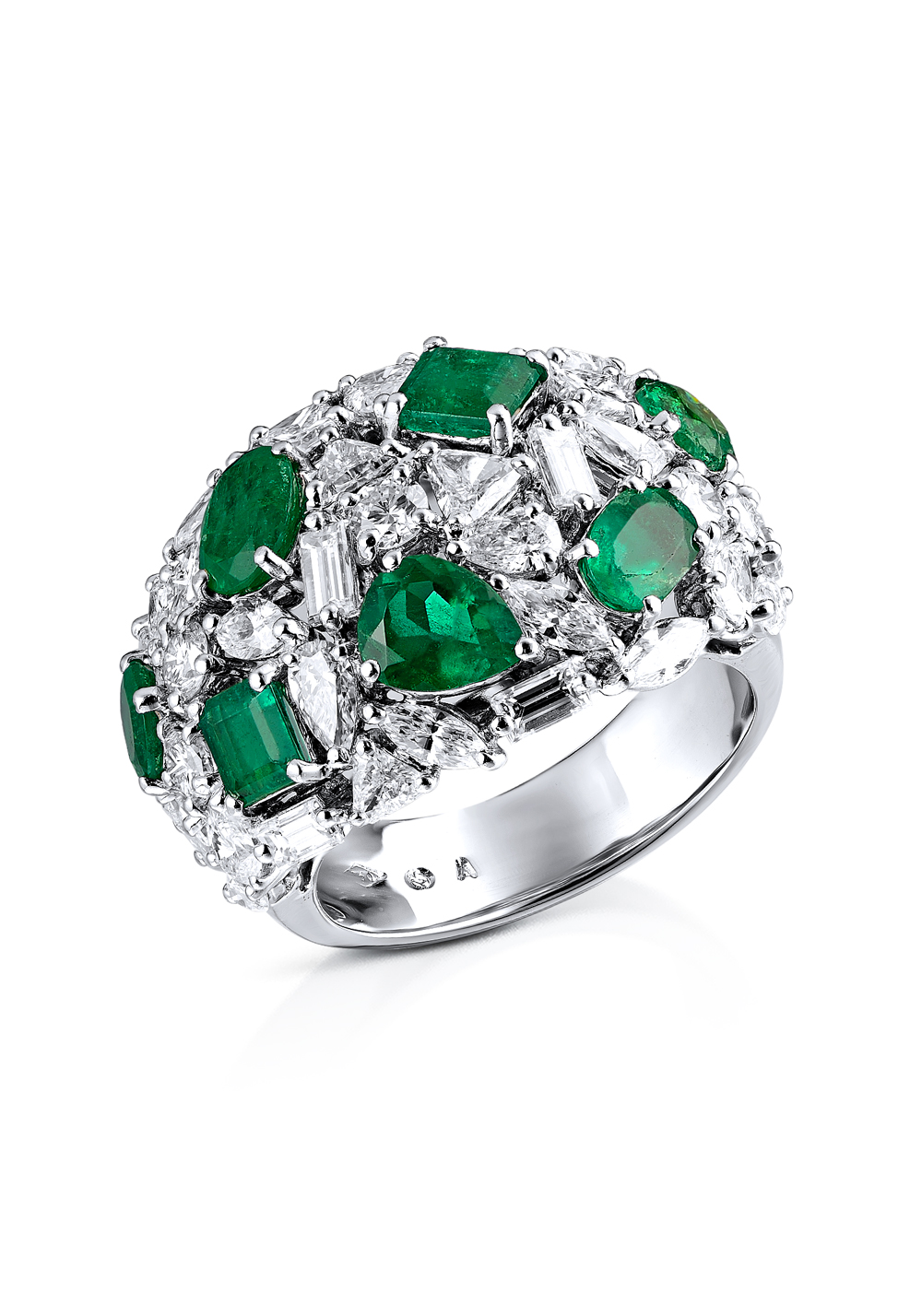 Ralph Diamonds Кольцо Emerald and Diamonds White Gold Ring 