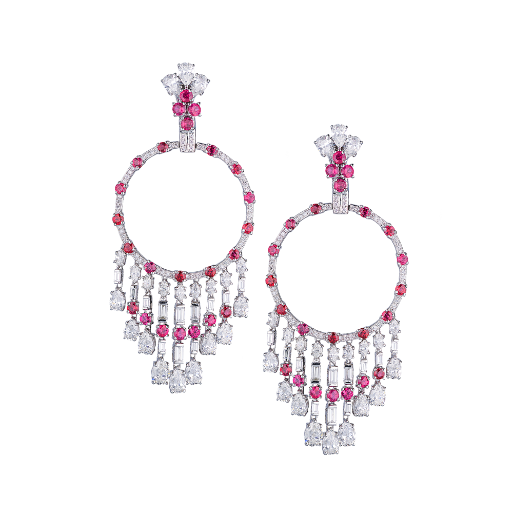 Graff Серьги Graff Gypsy earrings with Diamonds & Rubies GE8772 GE8772